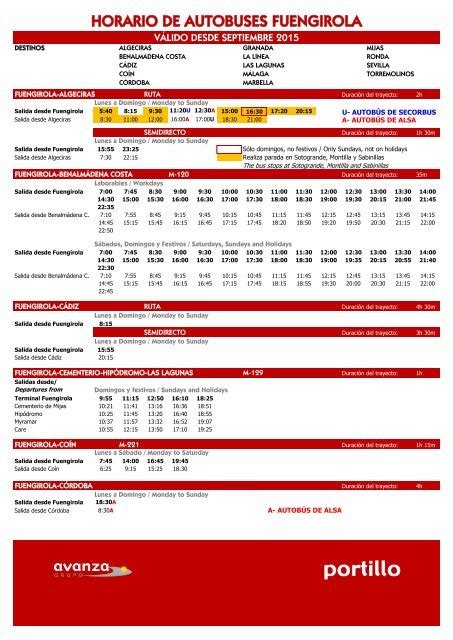 horario de autobuses de fuengirola a marbella